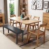 Wooden Bench, Dining Bench, Bedside Bench, Piano Bench Suitable For Dining Rooms, Outdoors, Bedrooms, and Study Rooms - 4 of 4