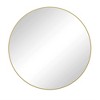 36 Inch Glass Wall Mirror Gold Circular Mirror Metal Framed Round Vanity Mirror For Bathroom Living Room Bedroom Wall Decor - 2 of 4