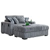 TiramisuBest 71" Plush Corduroy Loveseat Sofa with Square Storage Armrest & USB Port– Beige - 4 of 4