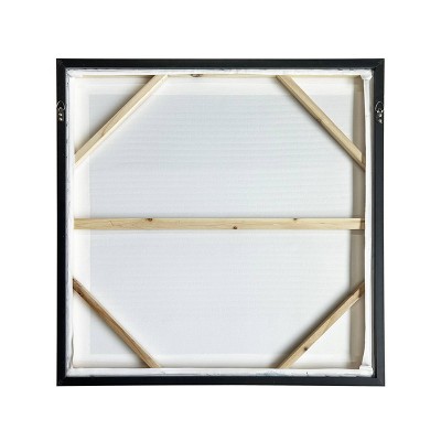 Midnight Waves 30" Square Blue and White Canvas Print