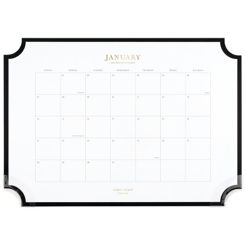 Sugar Paper Essentials 2024 Desk Calendar 15.625x22 White