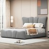 Whisen Morden Design Full Size Upholstered Platform Bed with Distinctive Headboard - 2 of 4