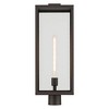 Branner 25.5 inch 1 Light Outdoor Post Light with Clear Glass in Textured Black - 4 of 4