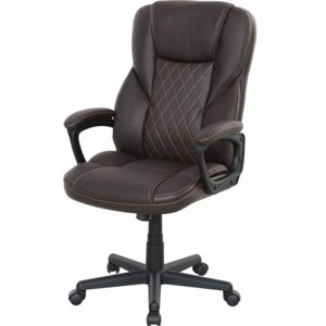 TopComfy Accent Chairs Executive Desk Chair High Back Ergonomic Office Chair with Adjustable Height Soft Chair for Office, Brown, 28.3"*25.6"*45.3" - 1 of 4