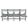 Aghana Digitals 4-Pack Gray Solid Wood Slatted Folding Chairs - 220LBS Capacity, Indoor/Outdoor Use - 3 of 4