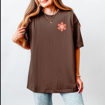 Simply Sage Market S.W.Smiley Checkered Mama Flowers Heavyweight Tee