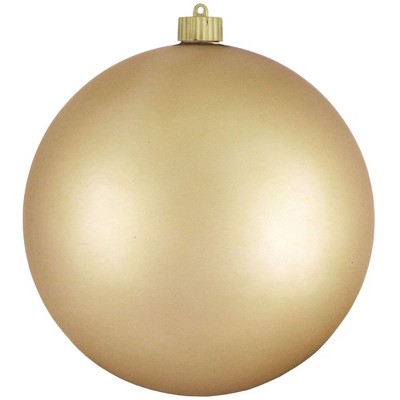 Christmas by Krebs Champagne Gold Shatterproof Matte Christmas Ball Ornament 8" (200mm)