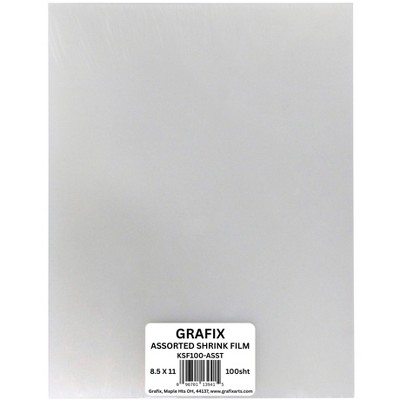 Grafix Shrink Film, 8-1/2 x 11 Inches, White, Pack of 50