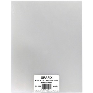 Grafix Shrink Film, 8-1/2 x 11 Inches, White, Pack of 50 - 1 of 4