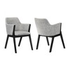 Set of 2 Renzo Fabric Wood Dining Chairs - Armen Living - 2 of 4
