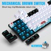 V800 68 Keys Gaming Keyboard USB Wired Portable RGB Backlight Keyboard for Windows Laptops Computer (White) - 3 of 4
