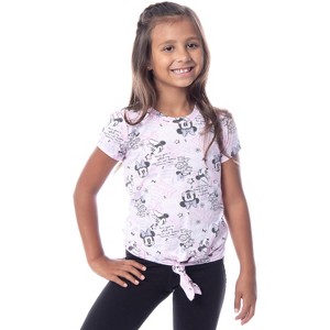 Seven Times Six Disney Minnie Mouse Girls' Graffiti Art T-Shirt Pink - 1 of 3