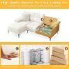 Dronkon 85in L Shape Sectional Couch Convertible 3 Seater Comfy Sofa with Reversible Chaise & Fluffy Armrests for Small Space - 3 of 4