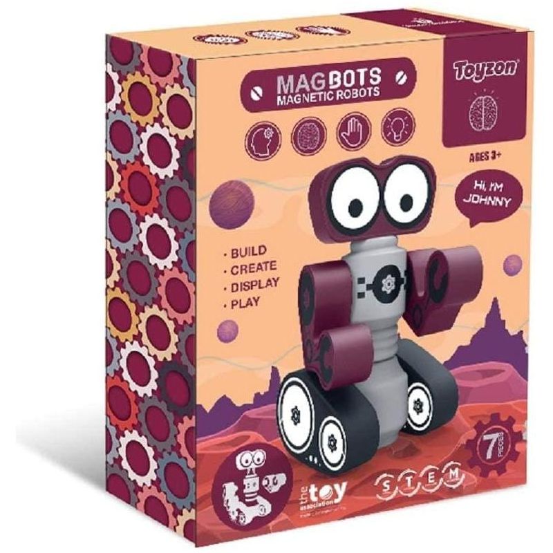 Brand Partners Group Toyzon MagBot 7 Piece Magnetic Robot Building Set | Johnny, 3 of 4