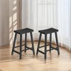 2 Pack Bar Stools, Bar Chairs, Kitchen Breakfast Bar Stools with Footrest, 23.6 Inches High - 2 of 3