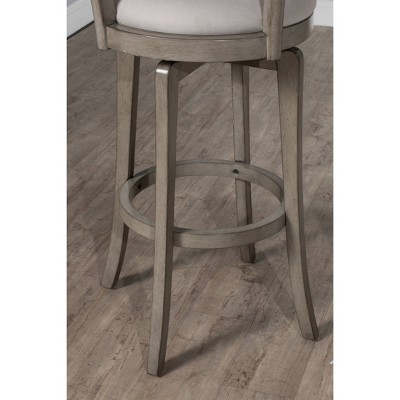 Aged Gray 36" Wood Swivel Counter Stool with Plush Seat