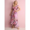 Roaman's Women's Plus Size Ruffle Faux Wrap Maxi Dress - 3 of 4