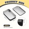 Unique Bargains Metal Anti-Oxidation Slide Top Rectangular Tin Containers 8 Pcs - 2 of 4