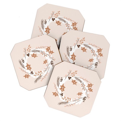 4pk Marble Coasters White - Threshold™ : Target