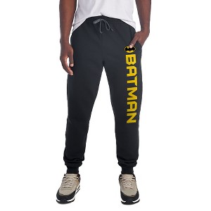 Batman Batman Symbol Unisex Jogger Sweatpants with Pockets for Men and Women Black - 1 of 4