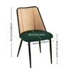 Kumasinova Modern Set of 4 Rattan Dining Chair, Hand-Woven Armless Chair with Open-Weave Back, Boucle Chair with Natural Cane Back - 4 of 4