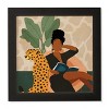 12" x 12" Domonique Brown Stay Home No. 1 Framed Wall Art Black - Deny Designs: Modern MDF, Vertical Screen Print - 4 of 4