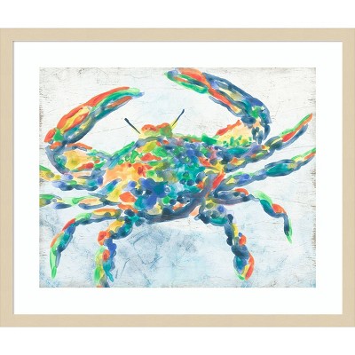 Vibrant Abstract Rainbow Crab II Framed Wall Art Print