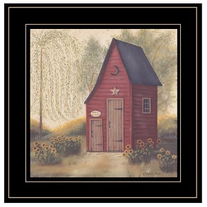 Folk Art Outhouse II by Pam Britton, Ready to Hang Framed Print, Black Frame - 1 of 1