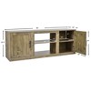 Costway 58'' TV Stand Entertainment Console Center W/ 2 Cabinets for 65'' TV Natural\Black\Walnut - 4 of 4