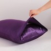 2 Pack Satin Pillowcases for Hair and Skin, Luxurious and Silky Pillow Cases with Envelope Closure - NTBAY - 4 of 4