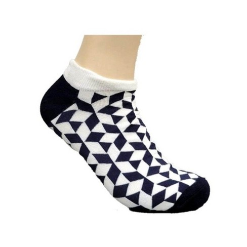 Black And White Diamond Patterned Socks (men's Sizes, Adult Large) From ...