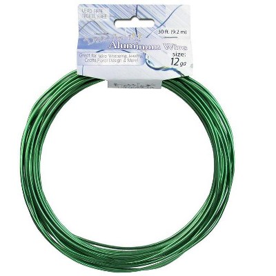 John Bead 12 Guage Green Aluminum Jewelry Wire, 30ft