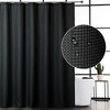 Waffle Weave Shower Curtain, Polyester Fabric Shower Curtains for Bathroom Washable - 3 of 4