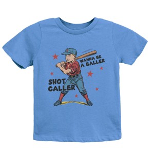 The Juniper Shop Wanna Be A Baller Shot Caller Youth Short Sleeve Tee - 1 of 4