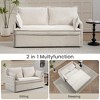 GDFStudio Samuel Modern 59.5'' 2-Seater Convertible Corduroy Upholstered Sofa Bed with Pillows - 4 of 4