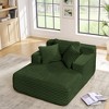 61" Corduroy Plush Deep Seat Compressible Foam Sofa Bed with Cloud-Like Comfort - 3 of 4