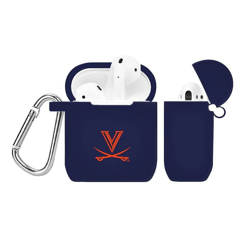 NCAA Virginia Cavaliers Silicone Cover for Apple AirPod Battery Case, 1 of 4