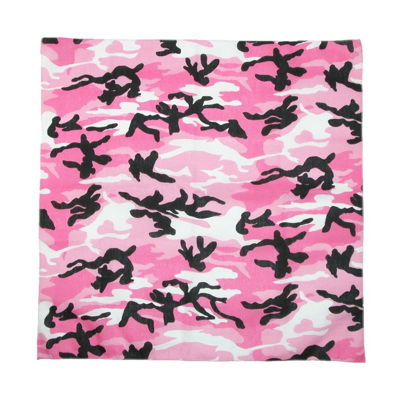 CTM Women's Cotton Pink Camouflage Bandana (Pack of 5), 1 of 2