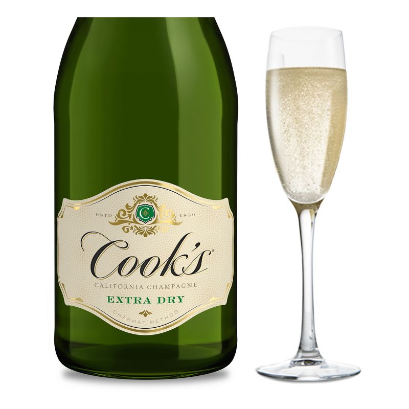 Cook&#39;s California Champagne Extra Dry White Sparkling Wine - 1.5L Bottle, 1 of 10
