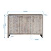 BEAFUP Farmhouse Accent Cabinet  Door Wooden Cabinet Sideboard Buffet Server Cabinet Storage for Living Room, Entryway, Kitchen, Natural Wood Wash - 3 of 4