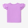 PATPAT Disney Princess Cinderella Snow White Ariel Belle Toddler Girl Naia? Character Print Ruffled Short-sleeve Tee T-Shirts - 3 of 4