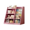 Kids Bookshelf Forward-Facing Display with Deep Pockets MDF Sling Rack 31.5in Tall for Nursery or Playroom-3irtyhousy - 3 of 4