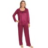 Collections Etc Soft and Silky Lace Long Sleeve Top Pajama Set - 4 of 4