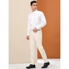 Lars Amadeus Men's Dress Trousers Solid Color Flat Front Skinny Business Pants - 4 of 4