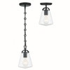Crystorama Lighting Voss 1 - Light Semi-Flush Mount in  Matte Black - 3 of 4