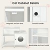 Lirago White Cat Litter Box Enclosure 34.5x21.3x26"-Bathroom Hidden Washroom Cabinet for Large Cats - 3 of 4