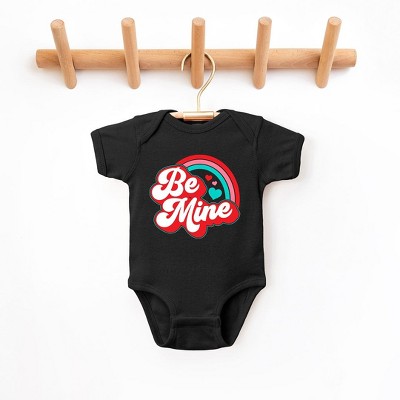 The Juniper Shop Be Mine Rainbow Baby Bodysuit