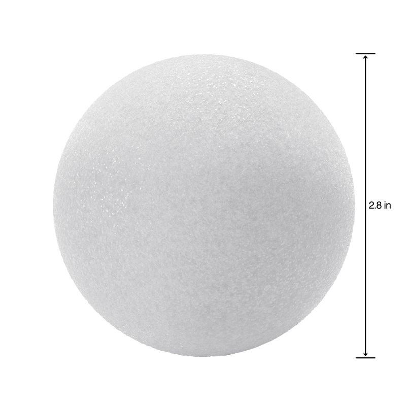 FloraCraft CraftFom Ball, 3 Inches, White, Pack of 12, 2 of 6