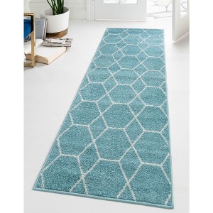 Unique Loom Trellis Frieze Geometric Trellis Indoor Woven Area Rug - 1 of 4