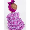 RuffleButts Baby Girls Woven Long Sleeve Bubble Romper - 4 of 4